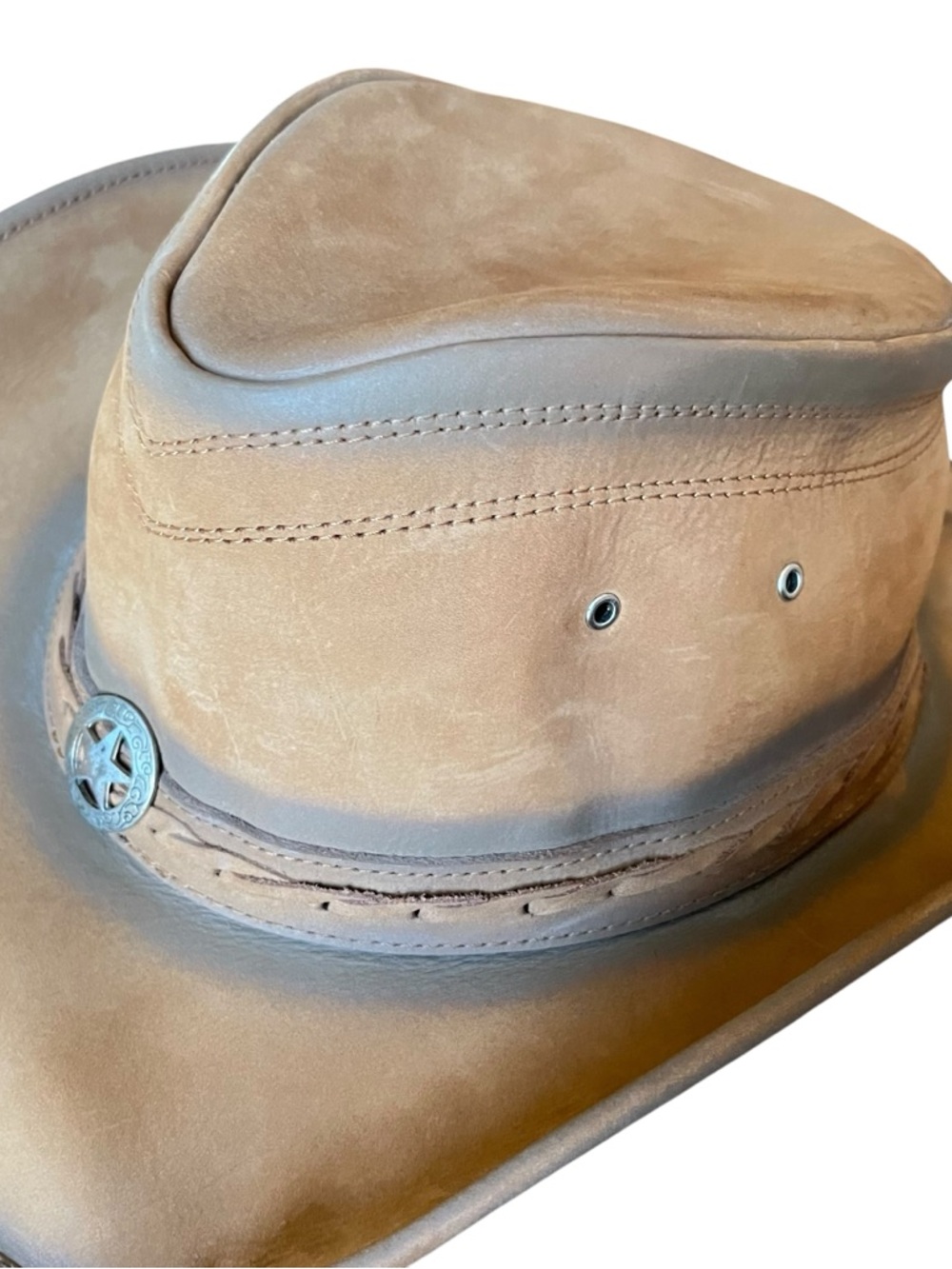 Bullhide Brown Leather Western Cowboy Hat - Picture 4 of 8